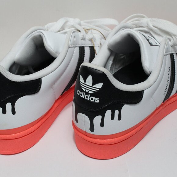 Superstar Big Kid 'Paint Drip White Turbo' - Adidas Sneakers - GY3327 US 5 - Picture 5 of 10